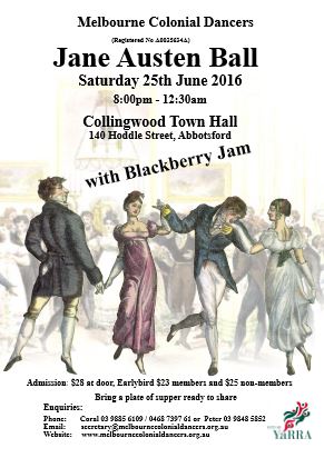 Jane Austin Ball 2016 flyer