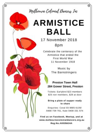 Armistace Ball 2018 flyer